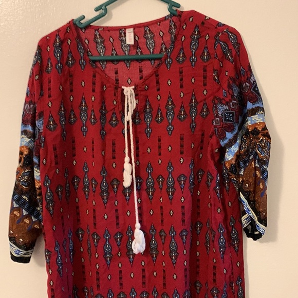 Halife Red medium dress boho - Picture 2 of 4